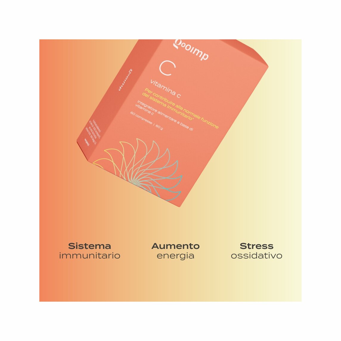 Gooimp Vitamina C Funzione Del Sistema Immunitario 60 compresse