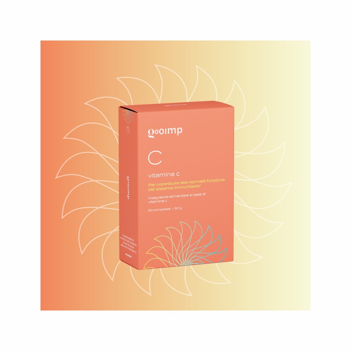 Gooimp Vitamina C Funzione Del Sistema Immunitario 60 compresse