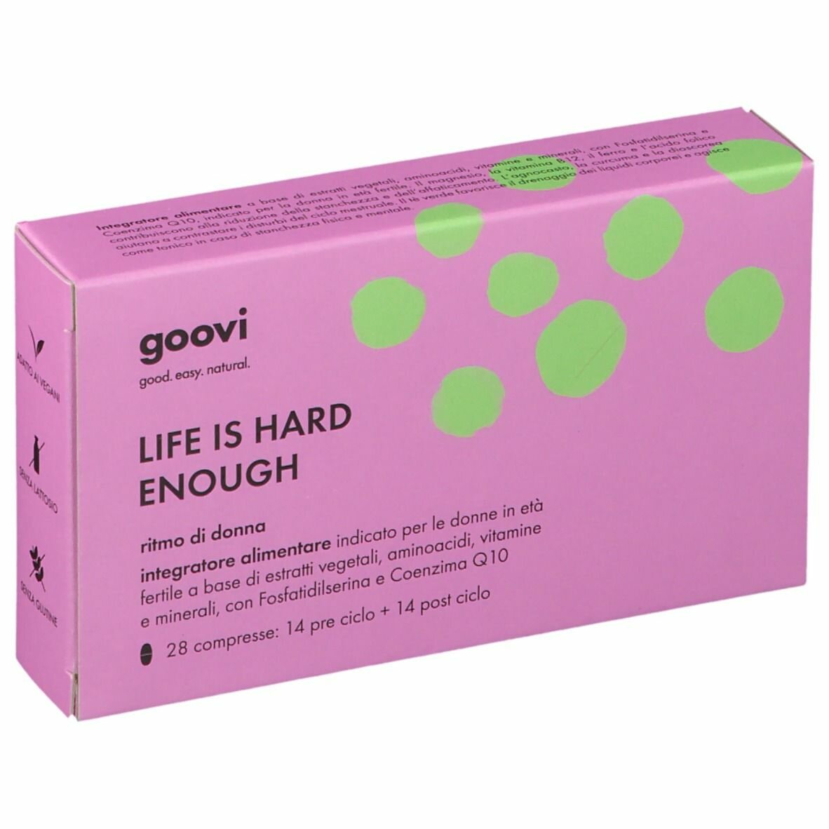 Goovi life is hard enough ritmo di donna 28 compresse