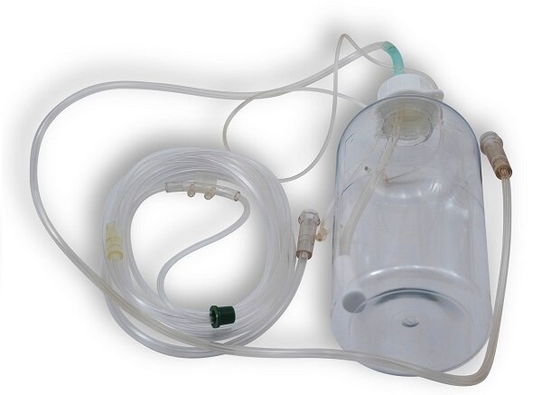 Gorgogliatore per ossigenoterapia con occhiale