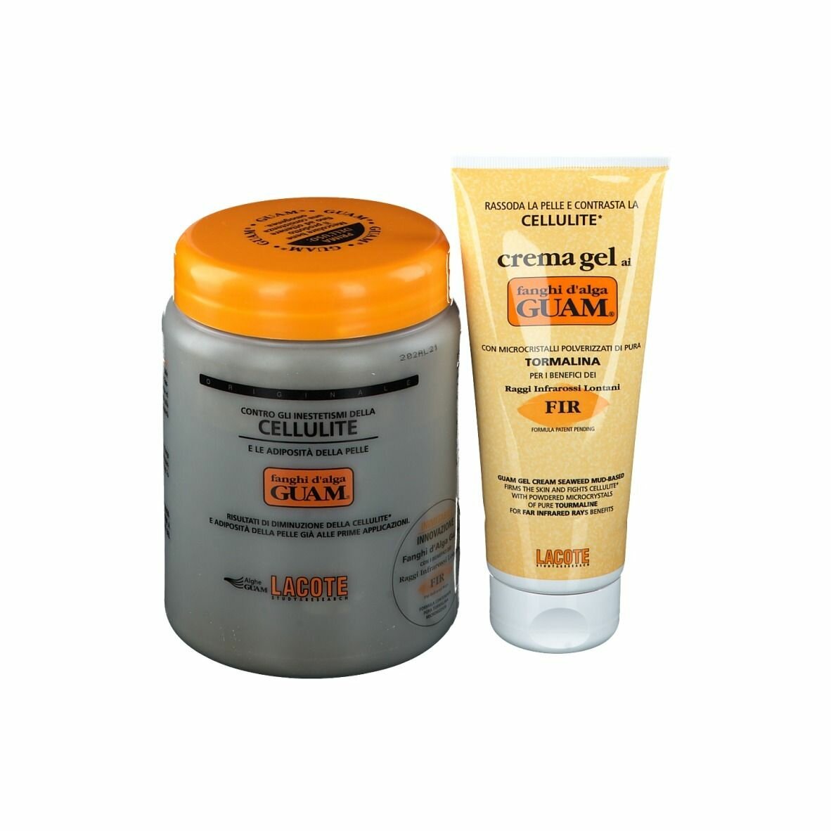 Guam fir fanghi d'alga confezione convenienza con fanghi d'alga guam fir 1 kg + guam crema gel fir 200 ml