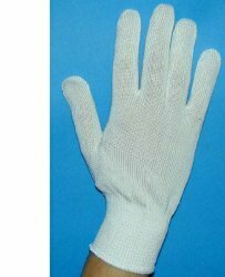 Guanto bianco in cotone puro misura 9