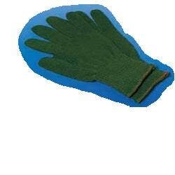 Guanto in puro cotone misura 9 in filo verde traspirante ed assorbente 50 pezzi