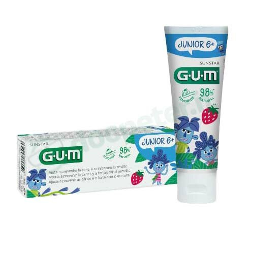 Gum Junior Dentifricio 6+ Anni Gusto Fragola 50ml