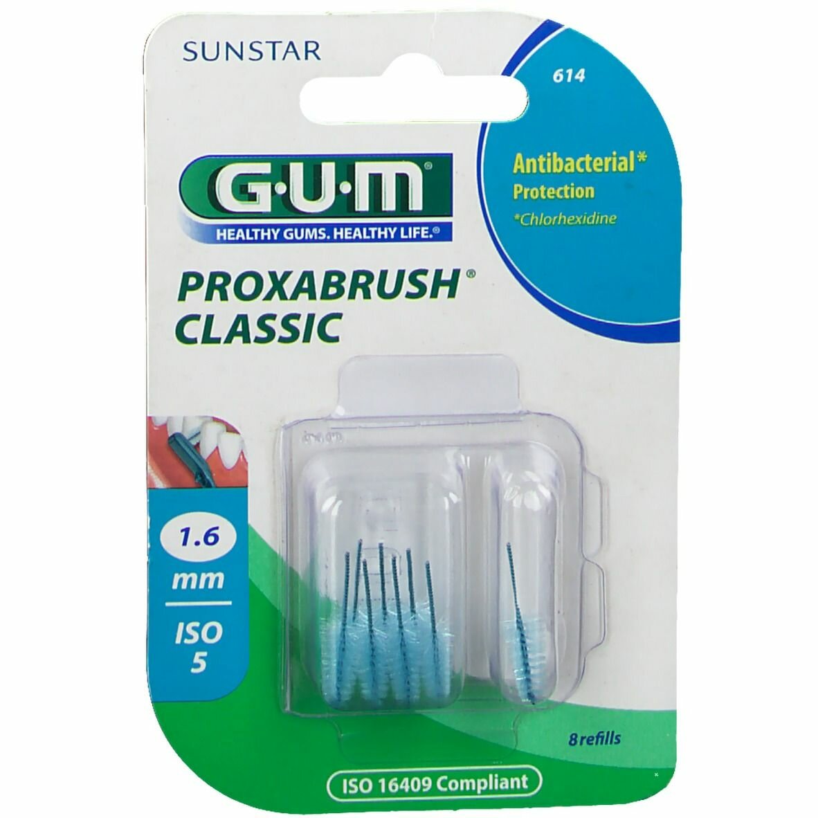Gum proxabrush classic 614 scovolino interdentale 8 pezzi