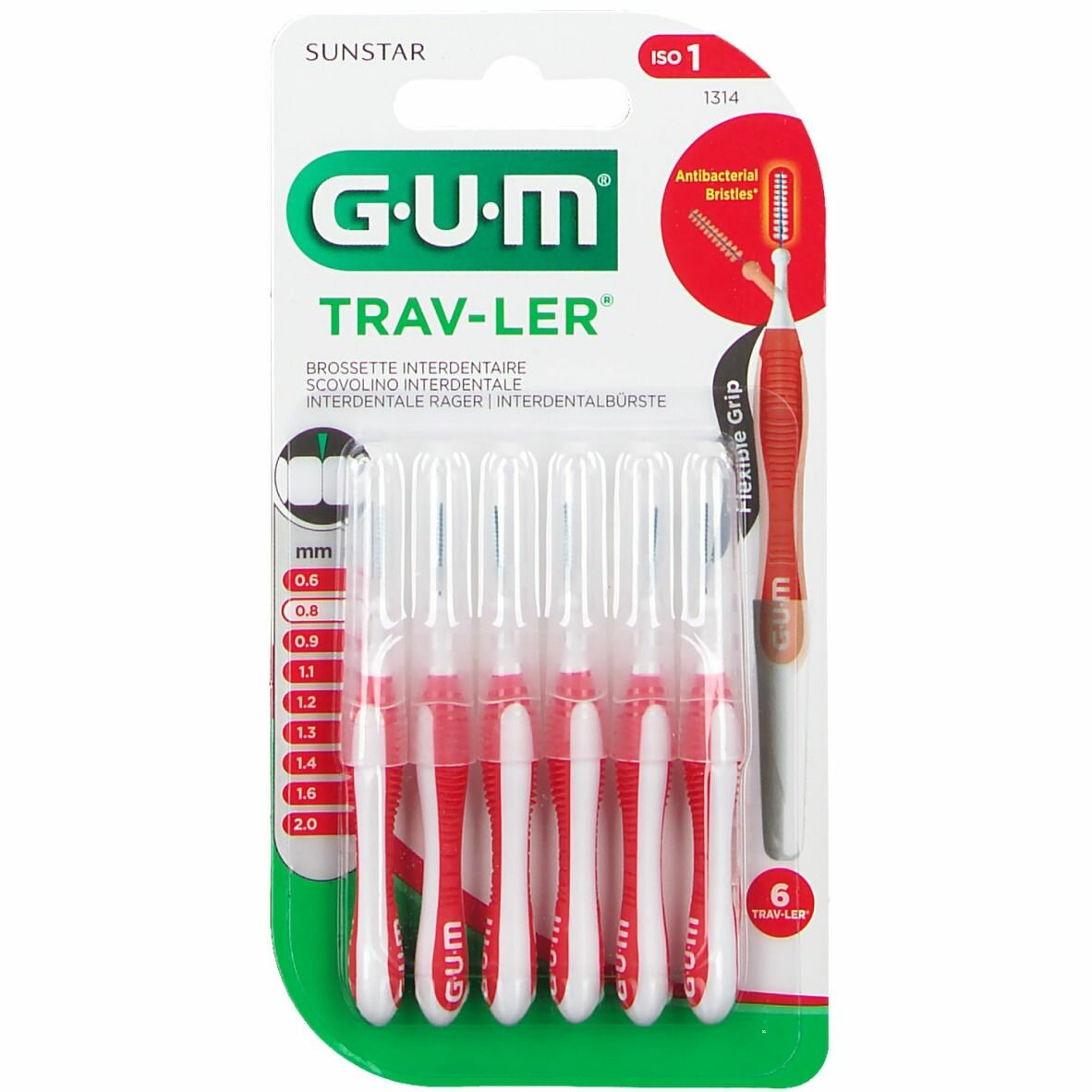 Gum trav-ler 0,8mm Scovolino PROMO 4 + 2 pezzi