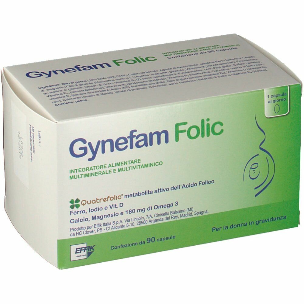 Gynefam folic per donne in gravidanza 90 capsule