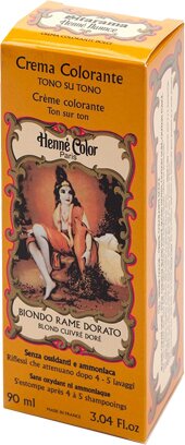 Henne nuance biondo rame dorato crema henne color crema colorante pronta all'uso
