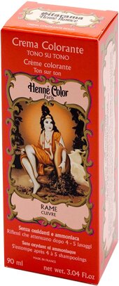 Henne nuance rosso rame naturale cuivre crema henne color crema colorante pronta all'uso