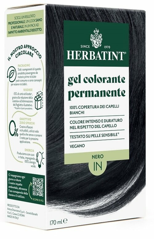 Herbatint gel colorante permanente 1n nero 170ml