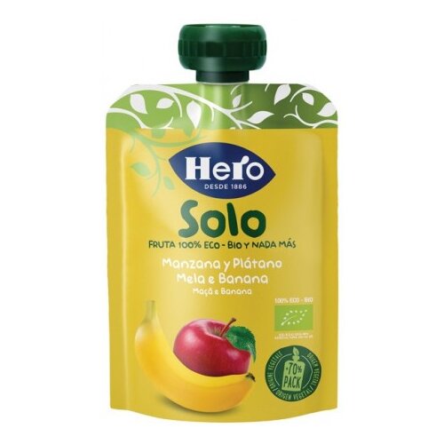 Hero solo frutta frullata 100% bio mela/banana 100 g