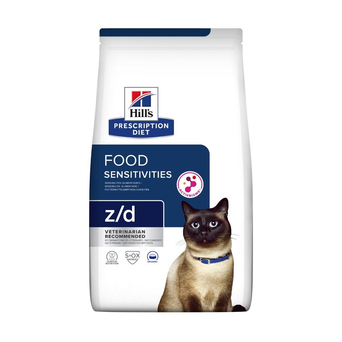 Hill's prescription diet z/d food sensitivities crocchette original gatti sacco 1,5kg