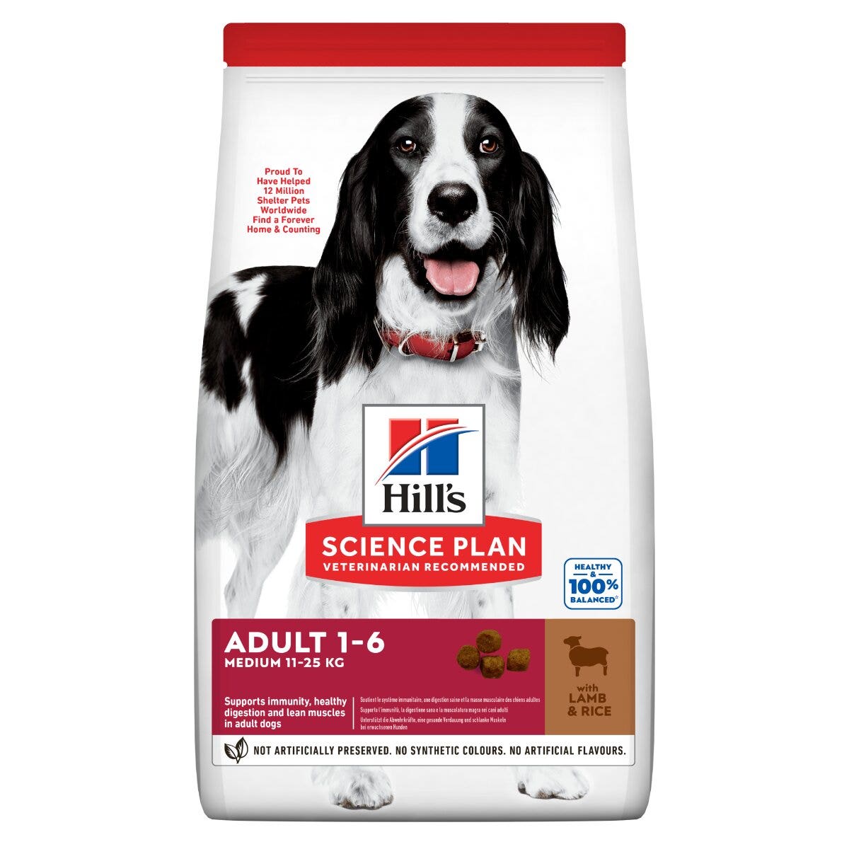 Hill's science plan medium adult crocchette con agnello e riso per cani  sacco 14 kg