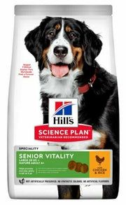 Hill's science plan senior vitality mature adult 6+ crocchette con pollo e riso per cani taglia grande 12kg