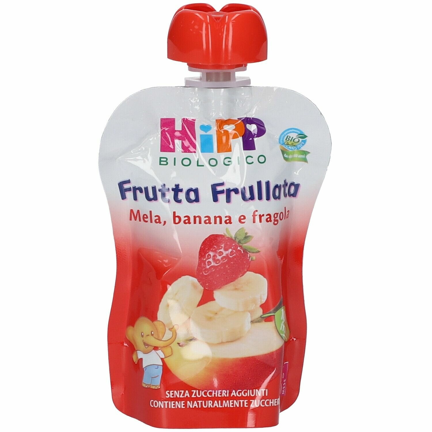 Hipp bio hipp bio frutta frullata mela banana fragola 90 g