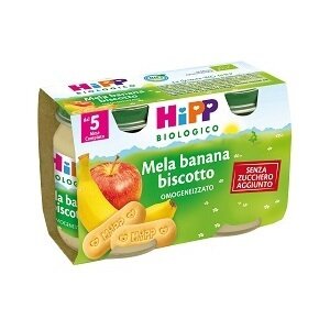Hipp bio hipp bio omogeneizzato mela banana biscotto 2x125 g