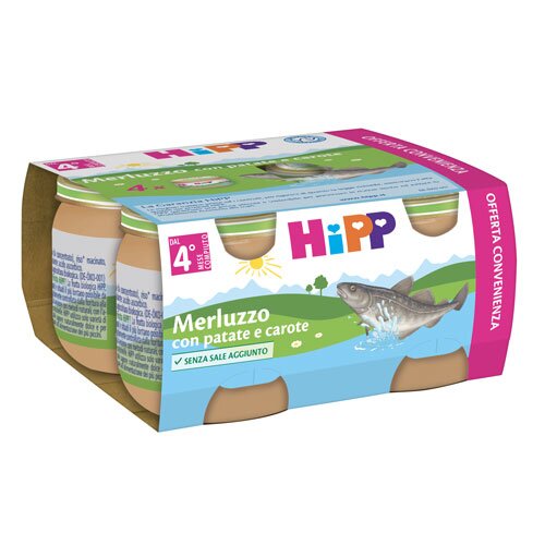 Hipp merluzzo patate/carote 4 x 80 g