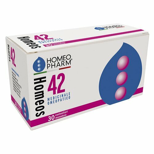 Homeos 42 Globuli Trattamento Omeopatico per la Prevenzione influenzale 30 tubi monodose