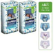 Huggies drynites girl pyjama pants 4/7 anni m 17/30kg paccosingolo 10 pezzi