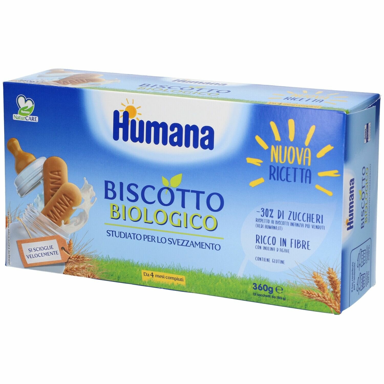 Humana biscotto baby bio 2 sacchetti da 180 g