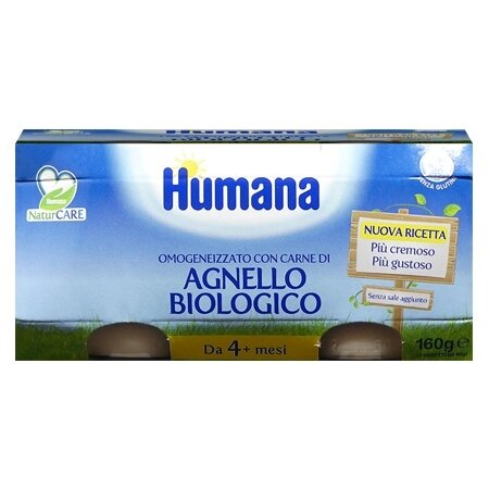 Humana omogeneizzato agnello bio 2 x 80 g