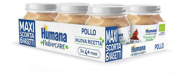 Humana omogeneizzato di pollo biologico 6 vasetti da 80 g