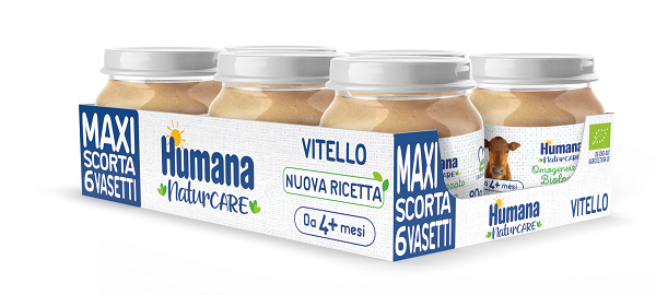 Humana omogeneizzato vitello bio 6 vasetti da 80 g