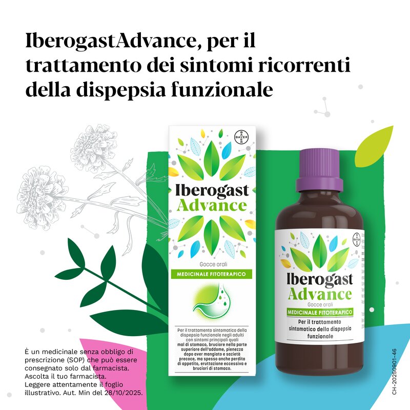 Iberogastadvance gocce orali liquido 1 flacone in vetro da 100 ml con applicatore contagocce