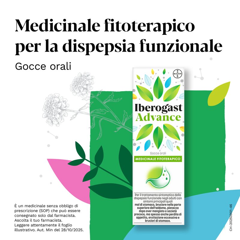 Iberogastadvance gocce orali liquido 1 flacone in vetro da 100 ml con applicatore contagocce