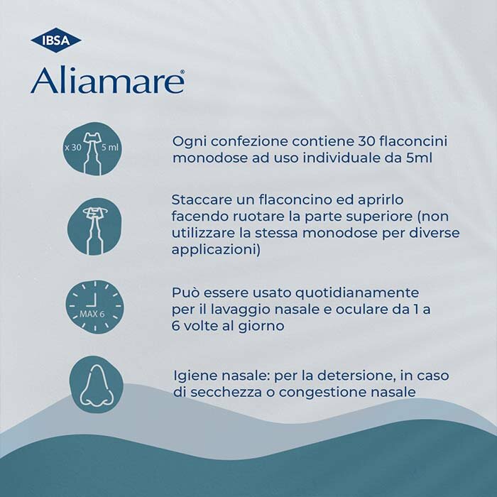 Ibsa Aliamare Soluzione Fisiologica 30 Flaconcini da 5 ml