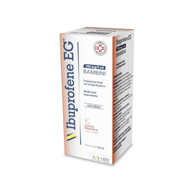 Ibuprofene (eg) orale sospensione 150 ml 100 mg/5 ml gusto aranciasenza zucchero