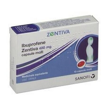 Ibuprofene 400 mg zentiva 10 capsule molli 