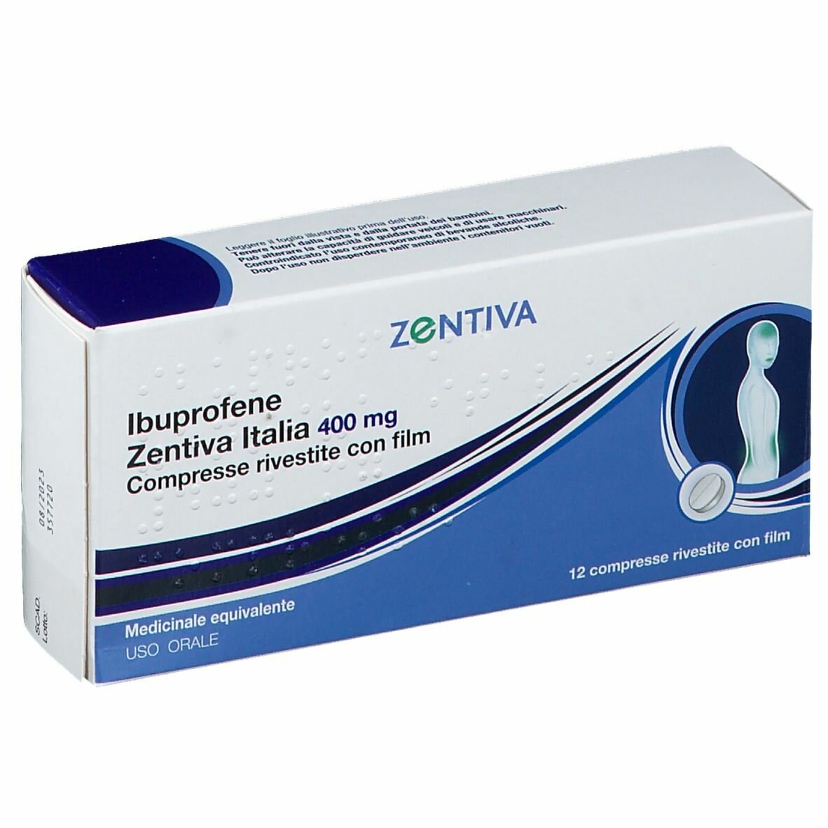 Ibuprofene (zentiva italia) 12 compresse riv 400 mg