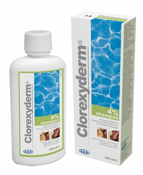 ICF Clorexyderm 4% Soluzione Shampoo Pulizia Cute e Pelo 250ml