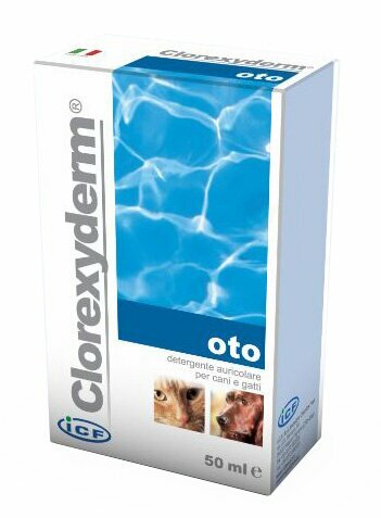 ICF Clorexyderm Oto Detergente Auricolare Cani e Gatti 50ml