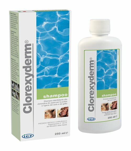 ICF Clorexyderm Shampoo Disinfettante Igiene Cani e Gatti 250ml