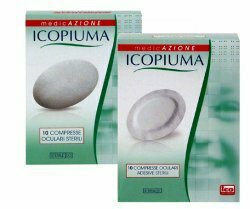 Icopiuma garza compressa oculare di cotone 10 pezzi