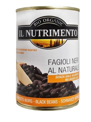 Il nutrimento fagioli neri al naturale senza sale aggiunto 400 g