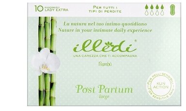 Illedi assorbenti lady extra senza ali post parto per tuttii tipo di perdite large 10 pezzi