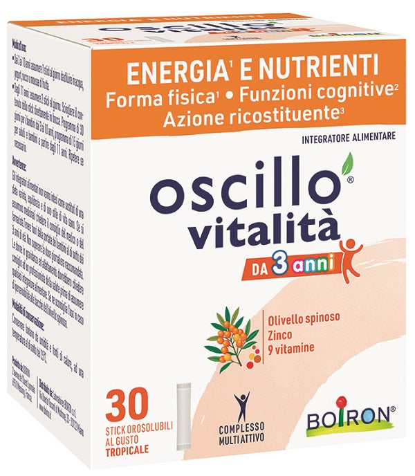 Boiron Oscillo Vitalità 3Anni+ 30 Stick Orosolubili