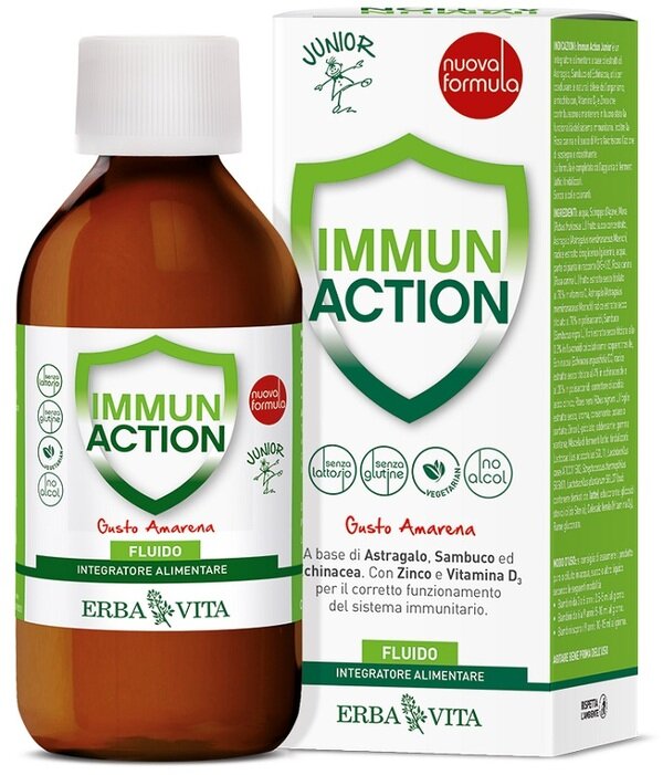 Immun action fluido sciroppo difese immunitarie junior 200ml