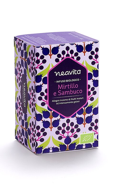 Infuso in filtro mirtillo e sambuco bio 1 pezzo