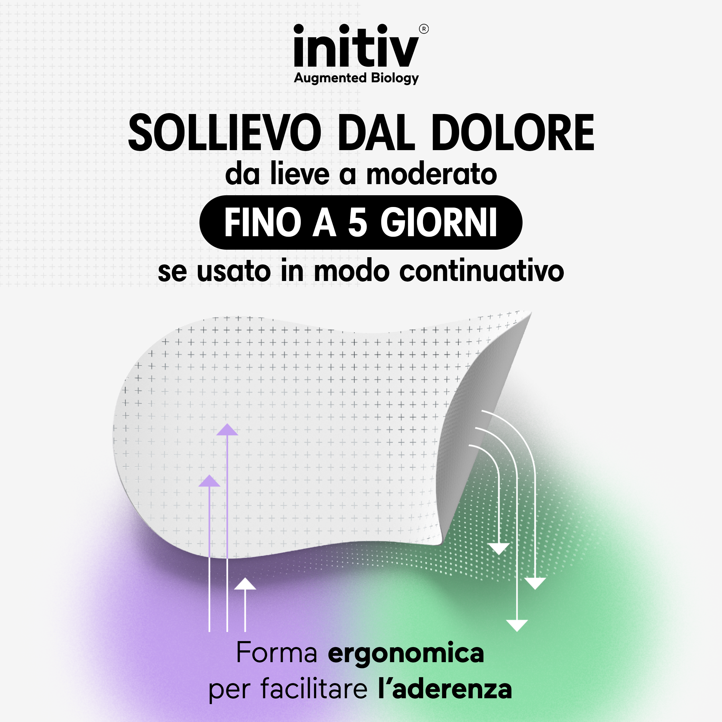 Initiv cerotti schiena dolori muscolari da lievi a moderati senza medicinali 3 pezzi