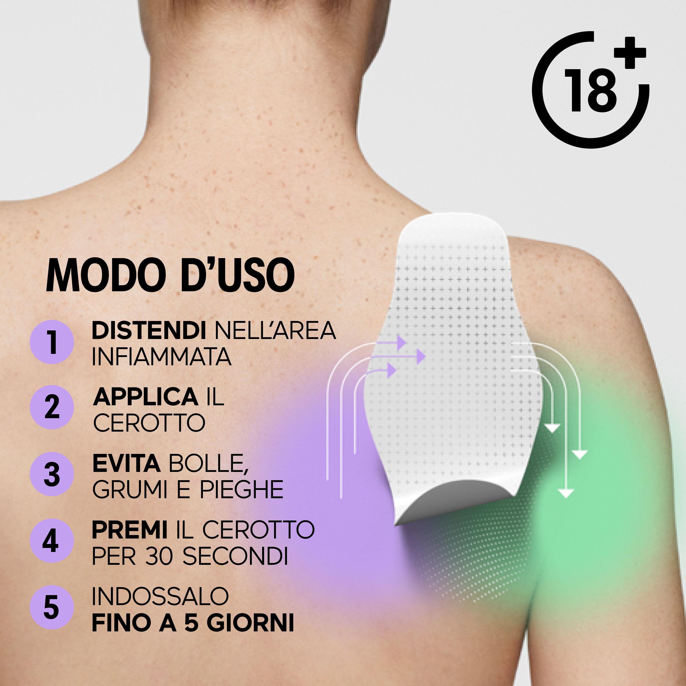 Initiv cerotti spalla dolori muscolari da lievi a moderati senza medicinali 3 pezzi