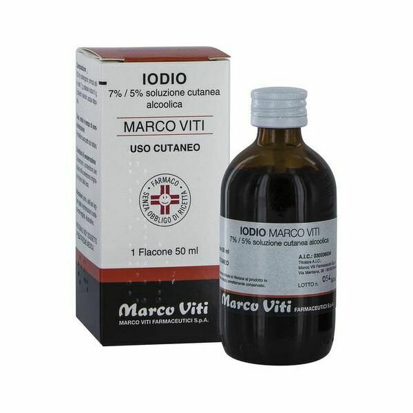 Iodio soluzione alcolica i 7% + 5% zeta soluzione cutanea 50 ml
