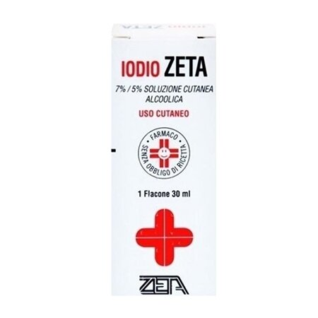 Iodio soluzione alcolica i 7% + 5% zeta soluzione cutanea 20 ml