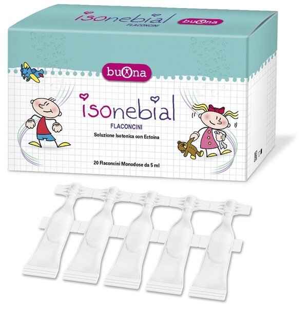 Isonebial soluzione isotonica 0,9% con aggiunta di ectoina 20 flaconcini monodose 5 ml