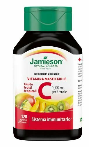Jamieson vitamina c 1000 120 compresse masticabili frutti tropicali