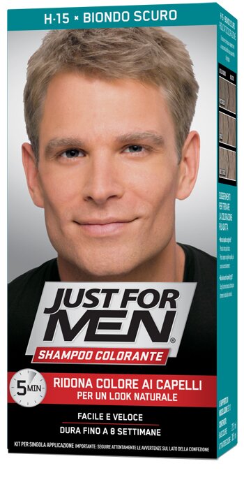 Just for men shampoo colorante h15 biondo scuro