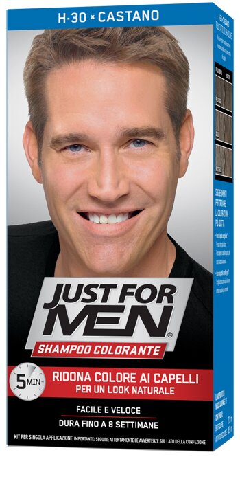 Just for men shampoo colorante h30 castano
